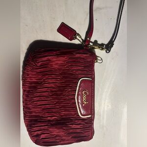 Vintage Red Coach Wristlet